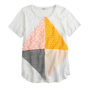 J. Crew Linen Diamond Tee